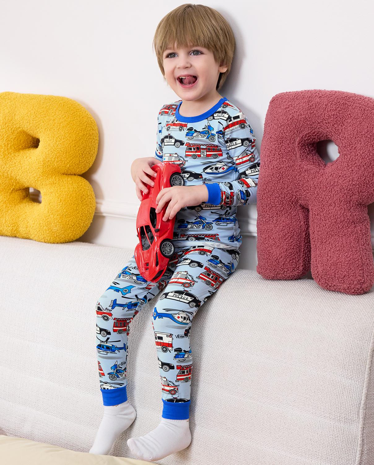 babee Reshinee Moisture-wicking Bamboo Pajama sets for Toddler Boys Girls,Temp-Sensing Babys Kids 2pcs Pjs,Long-Sleeve Snug Fit Sleepwear 12M-8Y Sets,Valentine's Day gift