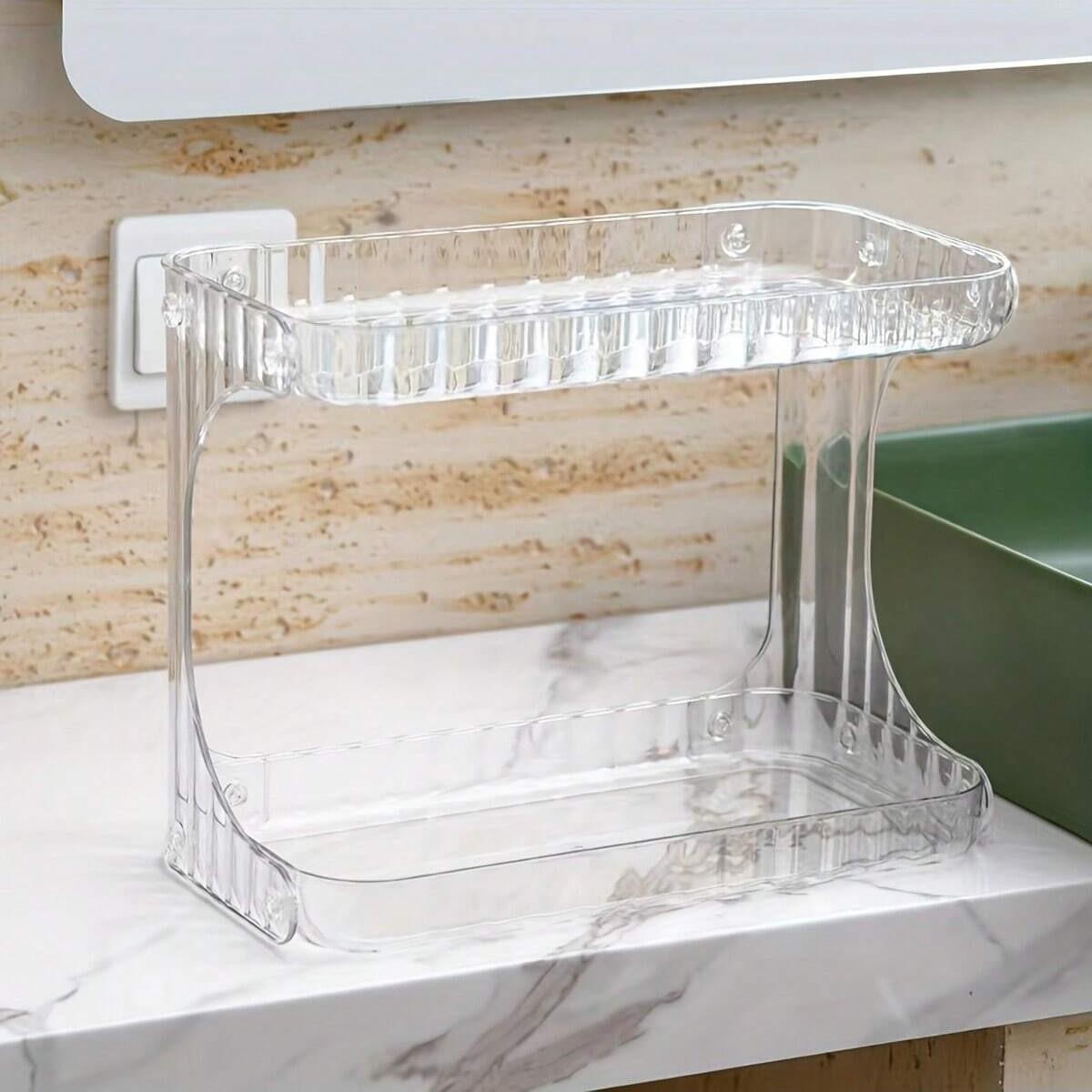 Tabletop Cosmetic Storage Box, Desktop Bathroom Skincare Organizer Rack, Space-Saving Makeup Container, Ideal for Home Organization