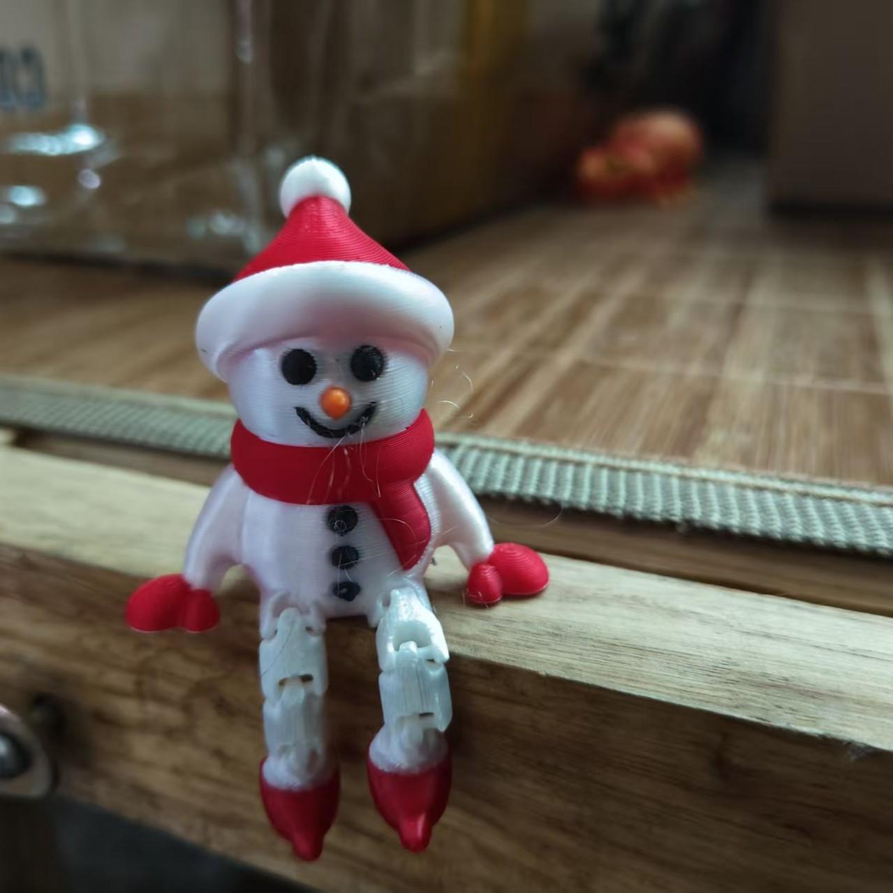 Christmas Decoration Snowman Reindeer Ornament, Plastic Material Christmas Gift Accessory, Festive Xmas Decorations