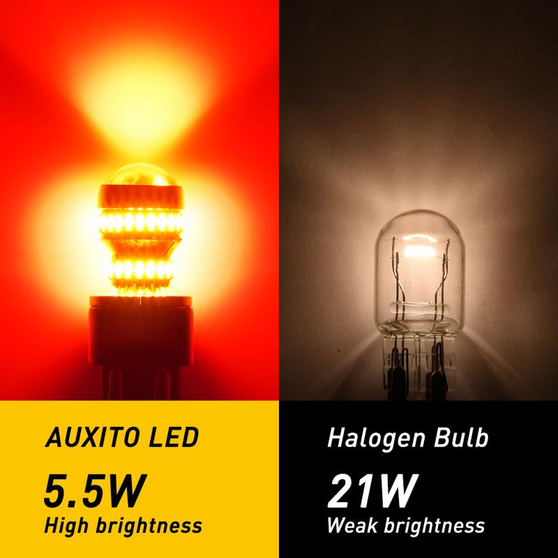 AUXITO Upgraded 7440 7443 LED Bulbs for Reverse Lights T20 7441 7444 LED Replacement Light Kit for Backup Tail Brake Signal Parking DRL Lights, 6000K Xenon White