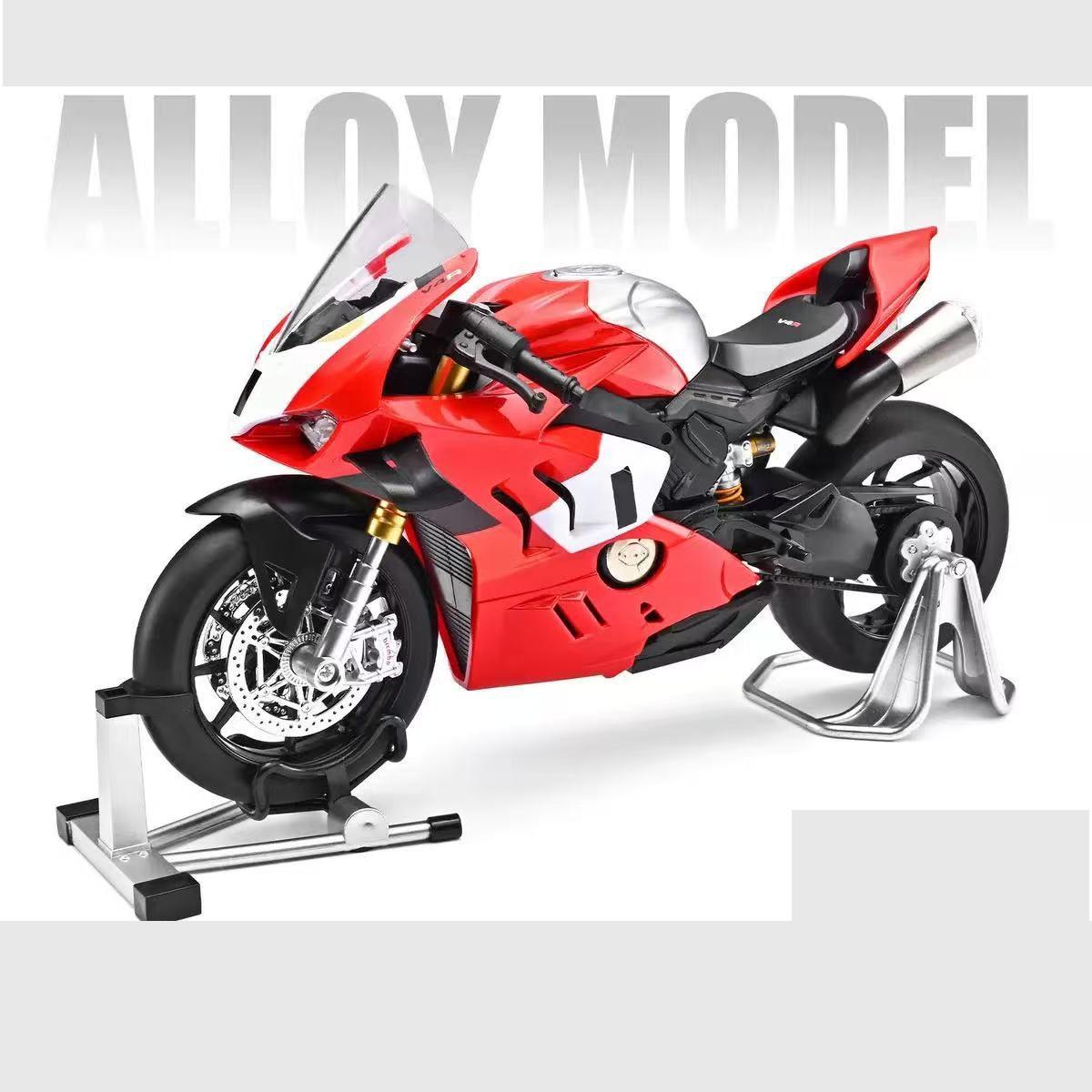 XLG Compatible for 1:6 H2R alloy die-cast motorcycle model, Diecast metal model, with jet and sound effects and display stand, Motorcycle Collection, Gift, Toy Moto Bike for Kids and Collectors Ages 8 and up, gifts for couples, friends and family