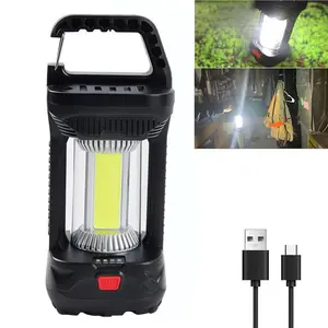 1 pack LED camping light, rechargeable work light with 4 lighting modes, USB rechargeable and tripod mountable design, with power bank function, suitable for outdoor activities, car repair and camping.