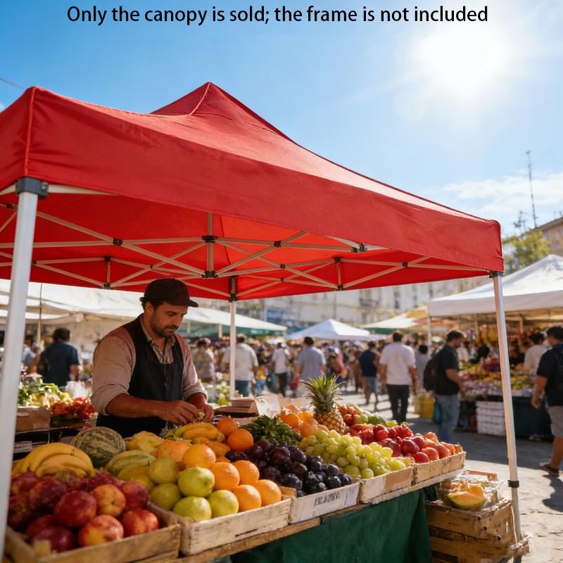 Outdoor Square Umbrella Fabric Replacement Top, UV Protection, Durable Oxford Material, 300x300cm, 4 Colors, for Parties, Camping, Garden