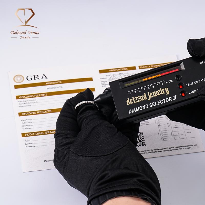 Delzzad S925 VVS Synthetic Moissanite Stackable Eternity Ring Perfect Birthday Mother’s Day Gift for Men Women Wedding Set