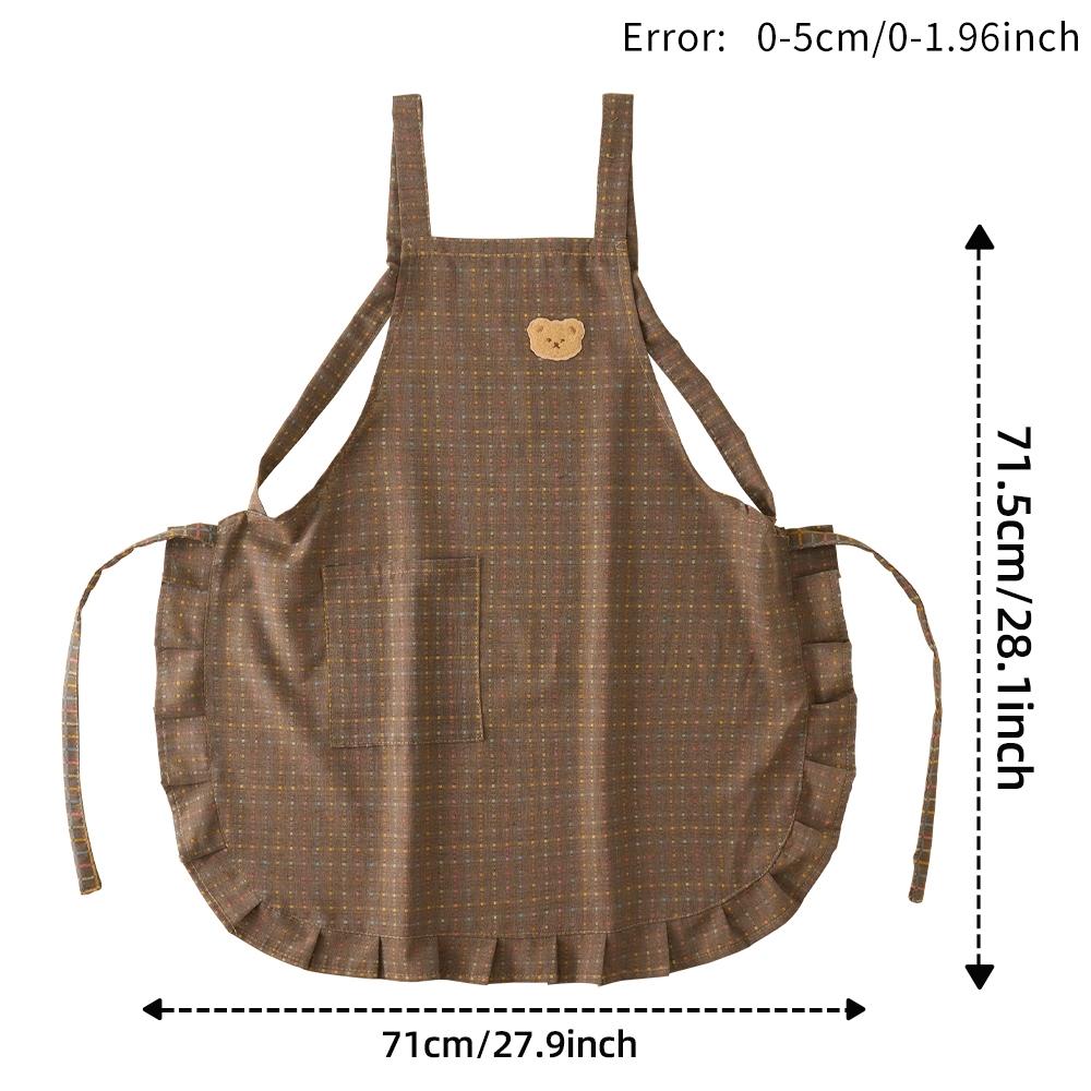 1pc New Japanese Style Apron with Large Pockets, Breathable Strap Design, Ideal for Kitchen Cooking and Baking, Women's Home Use Apron, Aprons with Pockets