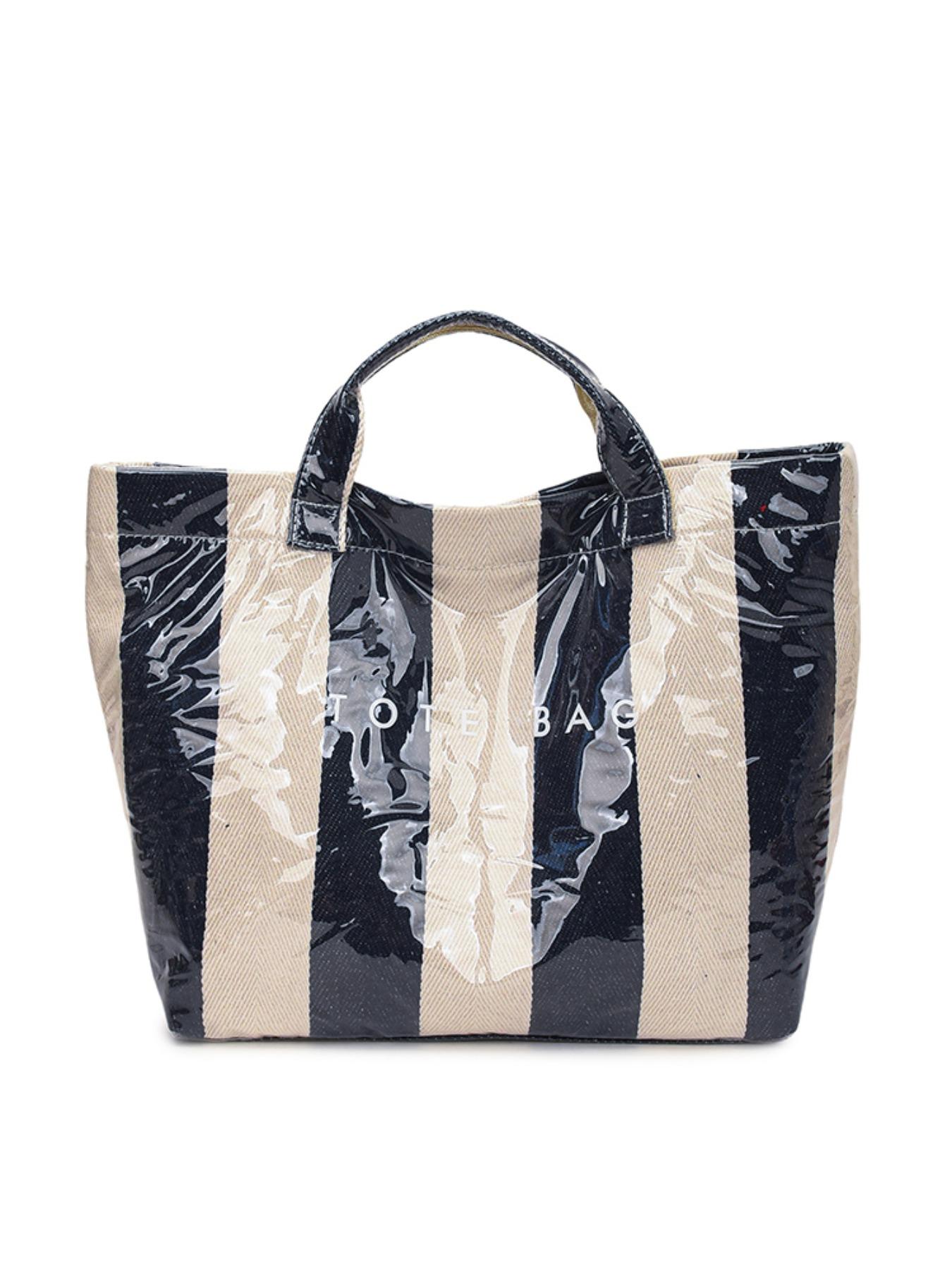 New Large Capacity Striped Tote Bag, Simple Fashion Colorblock Handbag, Daily Commute Shopping Bag, Women's Underarm Bag, Commuter Tote Bag