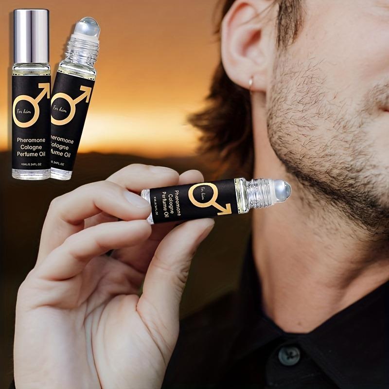 Men's Pheromone Rollerball Perfume, Long-Lasting Cedar and Woody Scent, Elegant, Ideal for Dates, Parties, Holidays, Gift