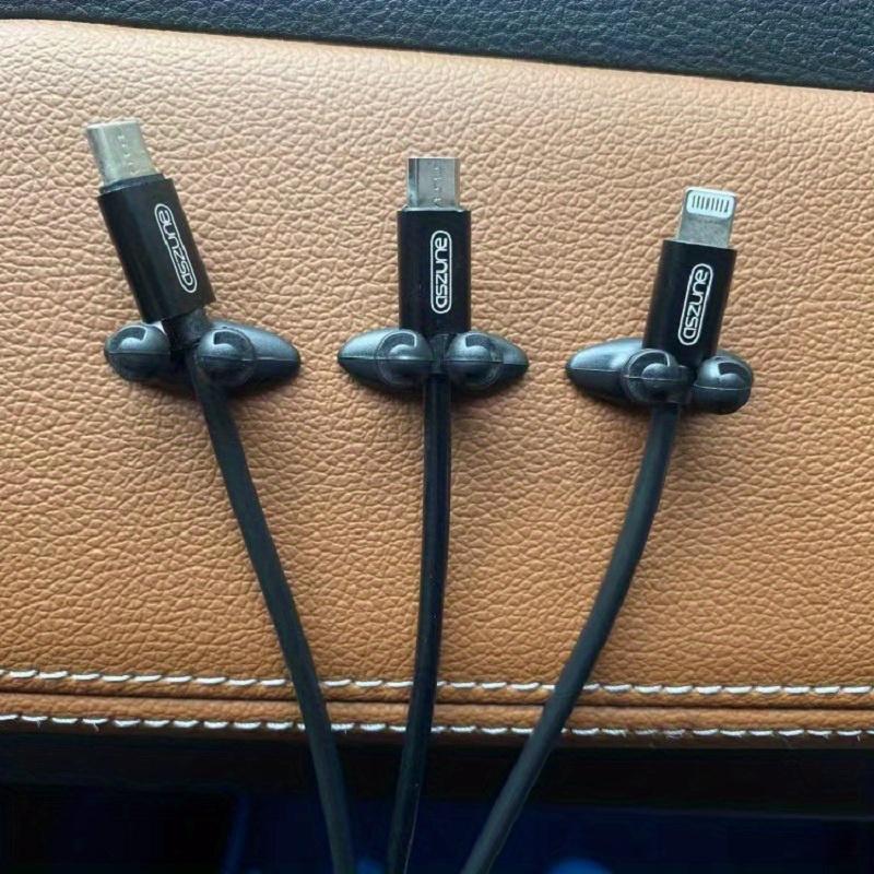 4 Pcs Car Wire Cable Holder Multifunctional Tie Clip Fixer Organizer Car Charger Line Clasp High Quality Headphone Cable Clip