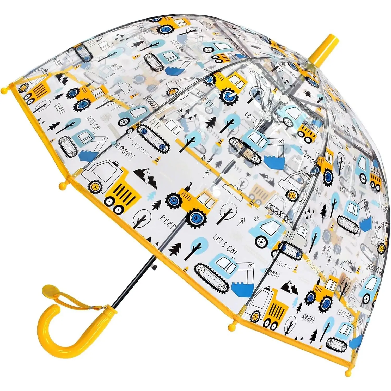Clear Dome Bubble Umbrella for Kids Boys Girls Windproof Rain Umbrella