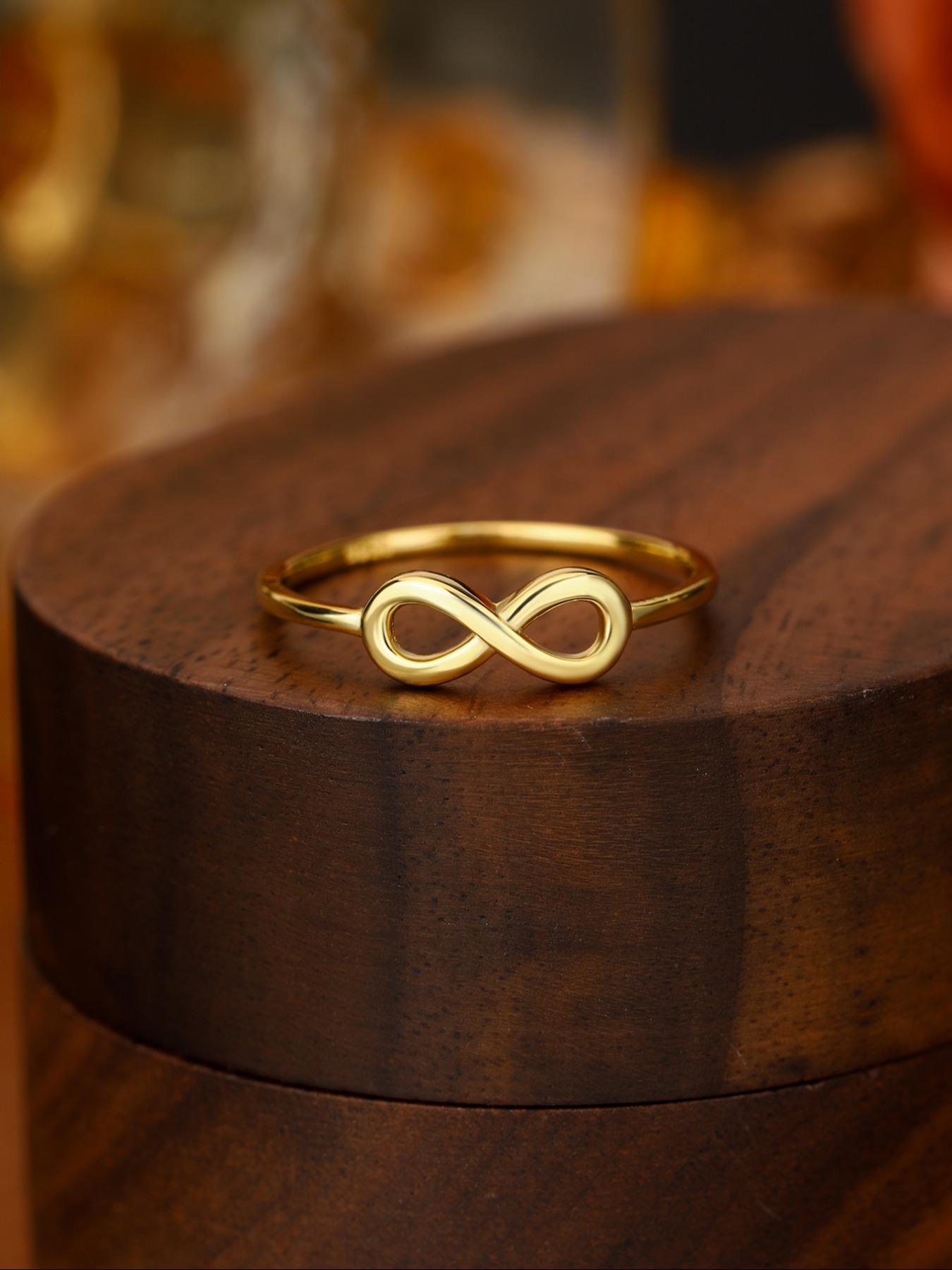 925 Sterling Silver Infinity Symbol Ring, Eternal Love Minimalist Luxury Style, Perfect Gift for Girlfriend Best Friend Lover
