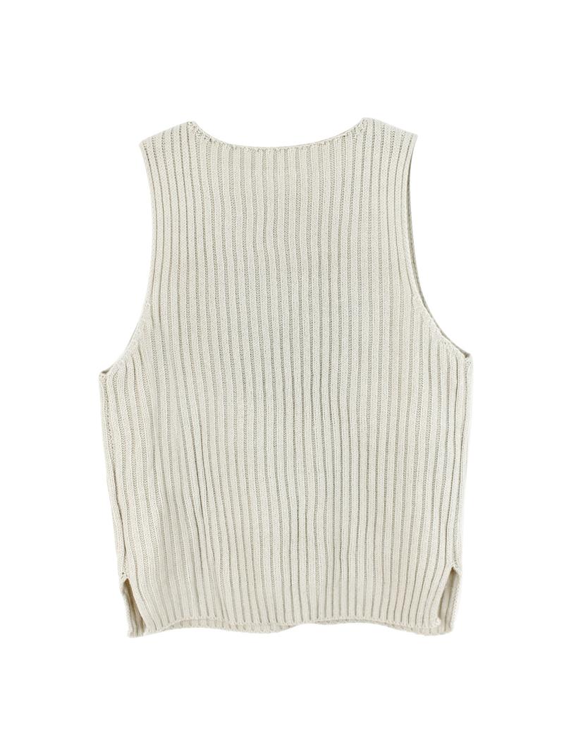 Women's Flag Graphic Print Split Hem Sweater Vest, Casual Fashion Round Neck Sleeveless Jumper Vest for Summer, Ladies Knit Clothing for Daily Wear Women's Flag Graphic Print Split Hem Sweater Vest, Casual Fashion Round Neck Sleeveless Jumper Vest for Summer, Ladies Knit Clothing for Daily Wear