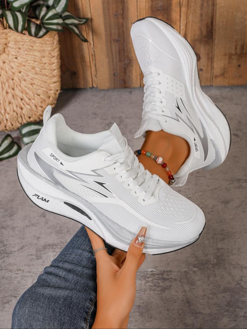 Women's Fashion Low-Top Sports Shoes, Synthetic Material Upper & Eva Cushioned Sole, Ideal for Fitness Running Daily Wear, Sporty Running Shoes