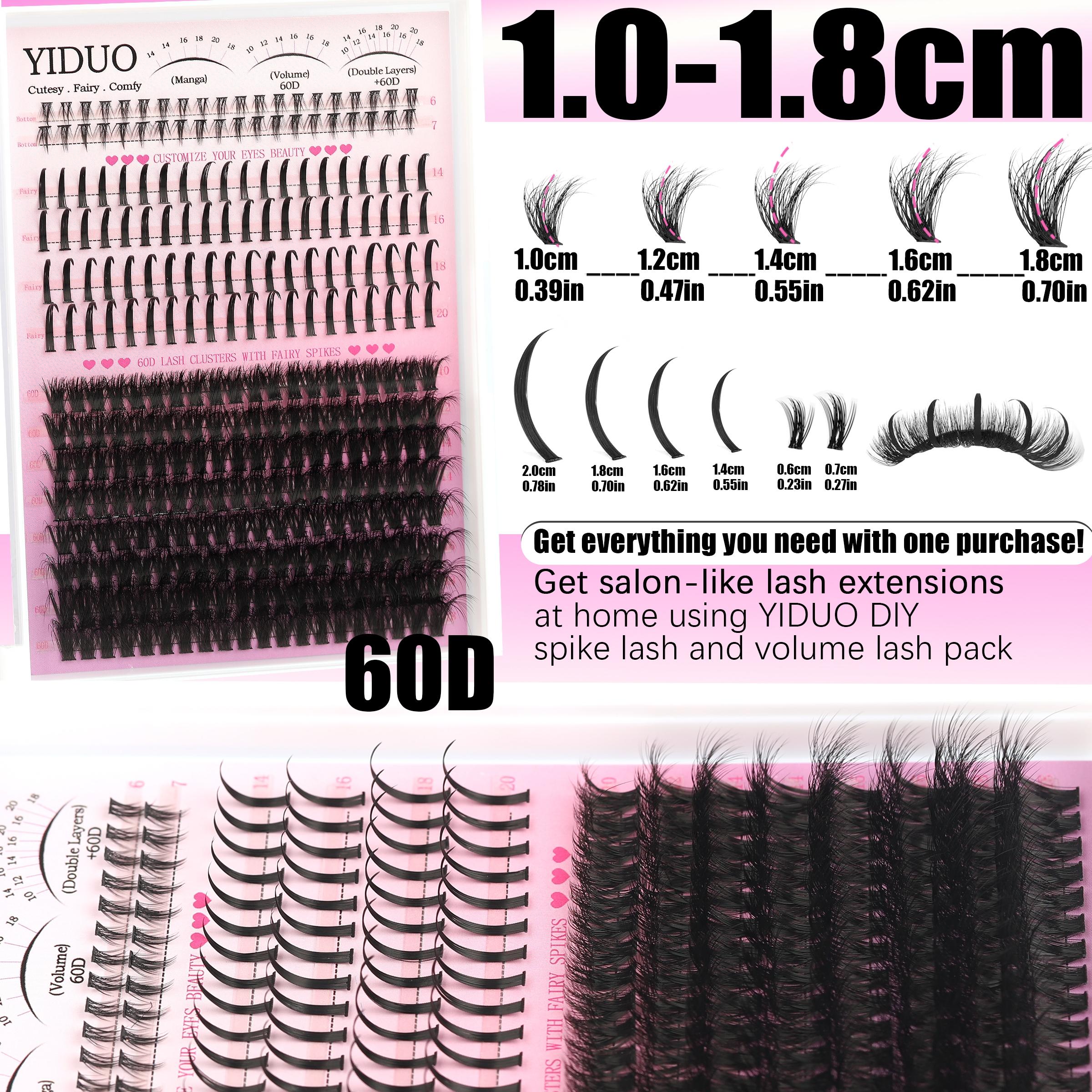 5 Styles Lash Clusters Kit 60D/ 80D/100D Manga Volume 3D Eyelash Clusters with Bottom Spiky Lashes Extensions 6-20mm D Curly Wispy Manga Individual DIY Lash Clusters kit with Bond&Seal, Tweezers, Removers, Individual False Eyelashes