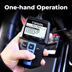 TOPDON BT100 Battery Tester,12V 100-2000CCA Car Battery Tester with Cranking Charging Tests, Ideal for DIYers & Auto Repair Shops TOPDON BT100 Battery Tester,12V 100-2000CCA Car Battery Tester with Cranking Charging Tests, Ideal for DIYers & Auto Repair Shops