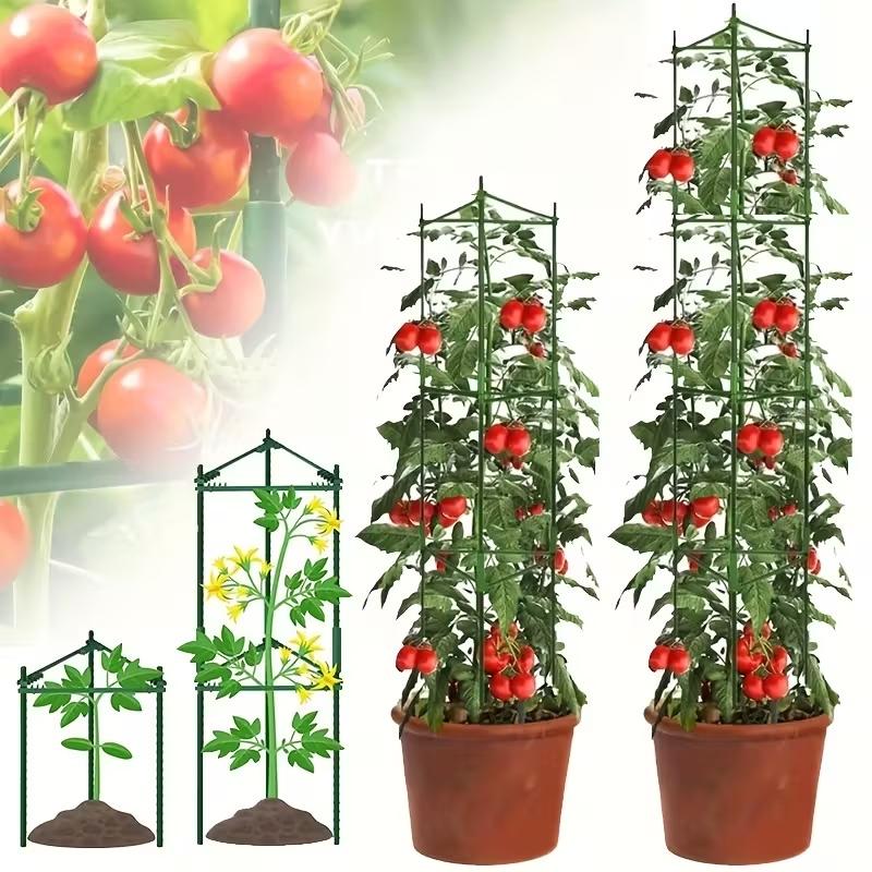 24/33 Piece Multifunctional Plant Support Stand, Garden Obelisk Trellis, Adjustable Height for Climbing Vegetables, Tomatoes, Gardening Plants, Easy Assembly, Reusable