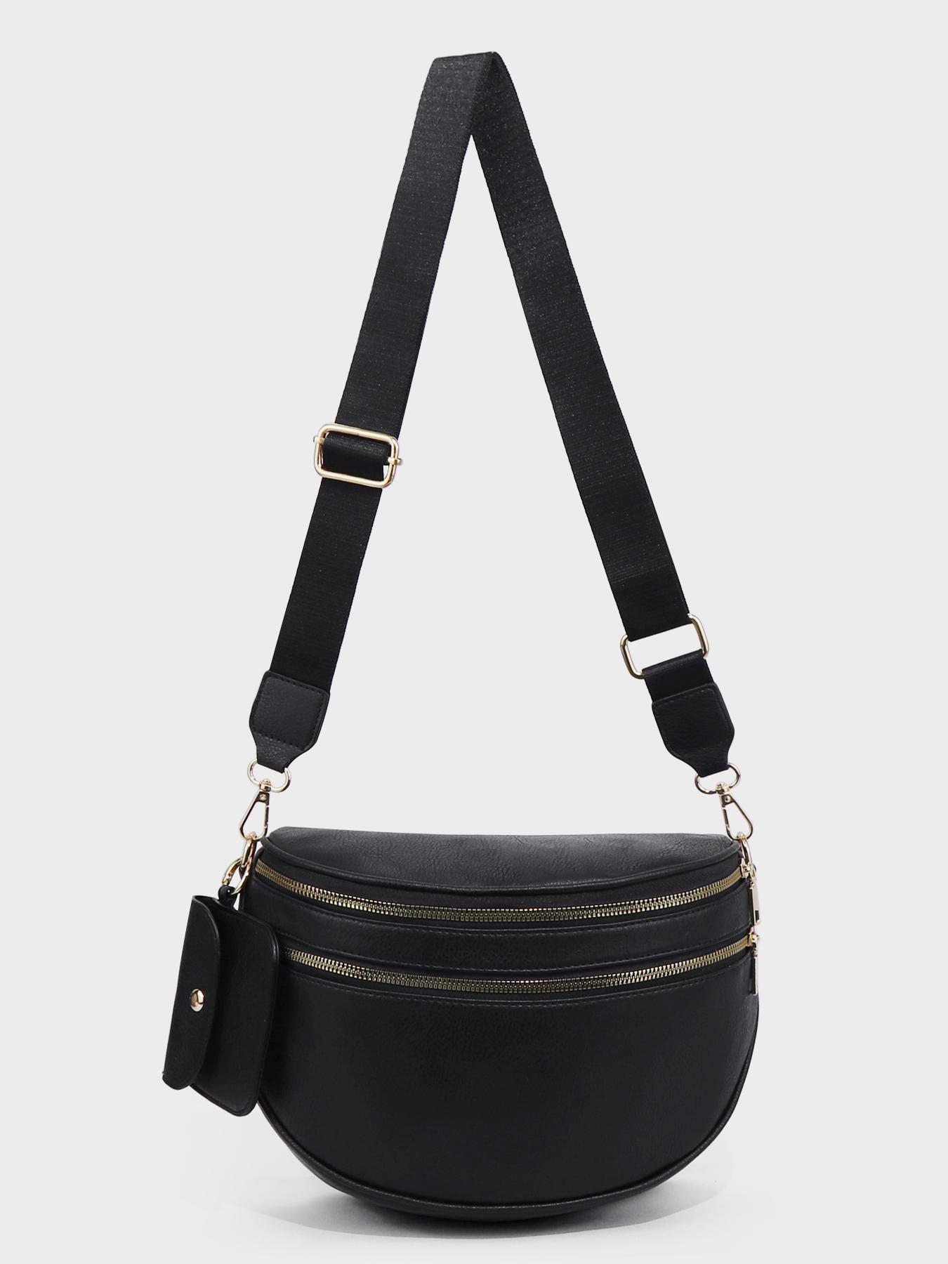 Fashionable Checkerboard Pattern Bag, Casual Versatile Zipper Shoulder Bag with Adjustable Strap and Coin Purse, Stylish Minimalist Commuting Lightweight Shoulder Women's Bag, Adjustable Crossbody Bag