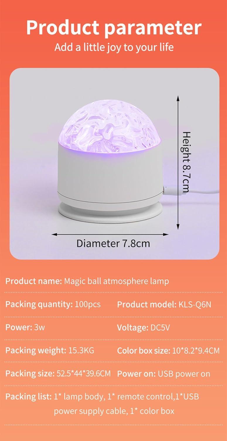 7-Color Music-Synced Bluetooth Full HD Starry LED Star Projector Lamp - 2 Scenes (Ocean Wave, 3D Water Ripple) Cool Tech Gadget for Bedroom Room Decor