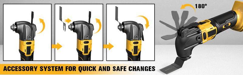 Cordless Oscillating Tool Compatible with Dewalt 20V Battery (NO Battery!!!),Portable Brushless-Motor Tool, 6 Variable Speed Multi-Tool for Scraping,Cutting Wood Cordless Oscillating Tool Compatible with Dewalt 20V Battery (NO Battery!!!),Portable Brushless-Motor Tool, 6 Variable Speed Multi-Tool for Scraping,Cutting Wood