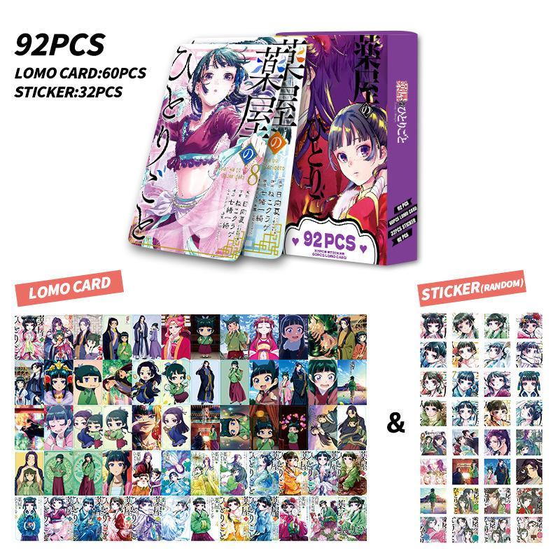 92pcs The Apothecary Diaries Cards Anime Lomo Card Small Card Games with Postcards Message Photo Gift Collection Cards Toy Gift