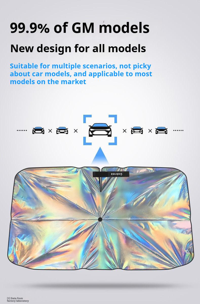 JOYTUTUS Foldable Car Sunshade Umbrella with UV Blocking - Protects from Sun Rays & Heat Damage - Keeps Vehicle Cool - Versatile for Various Car Models
