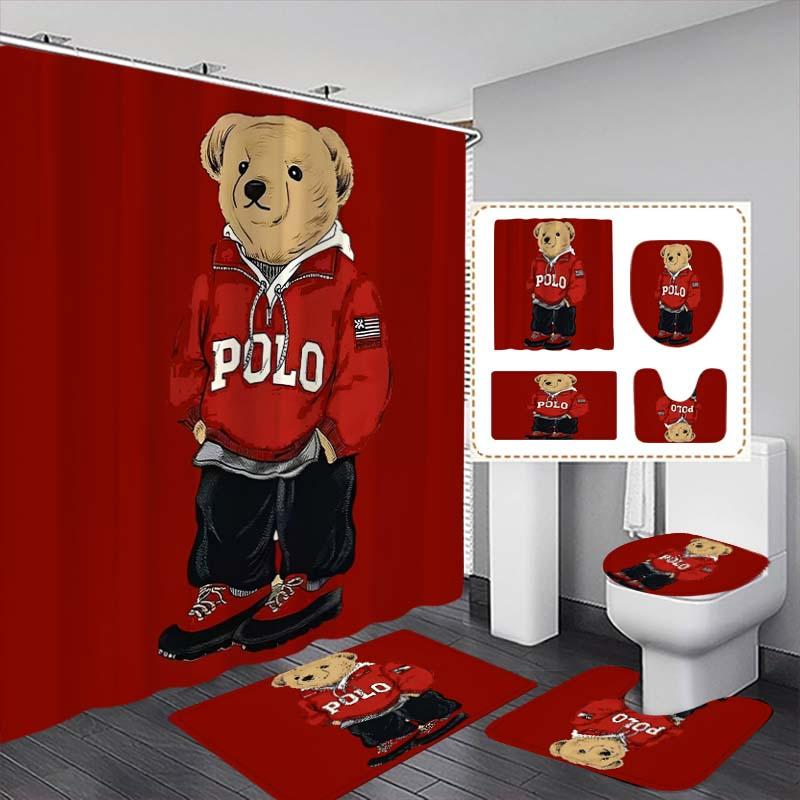 Shower Curtain Set, Modern Decorative Bathroom Decor, No-Drill Hooks Included, Multifunctional Bath Divider, Gift for Friends & Family