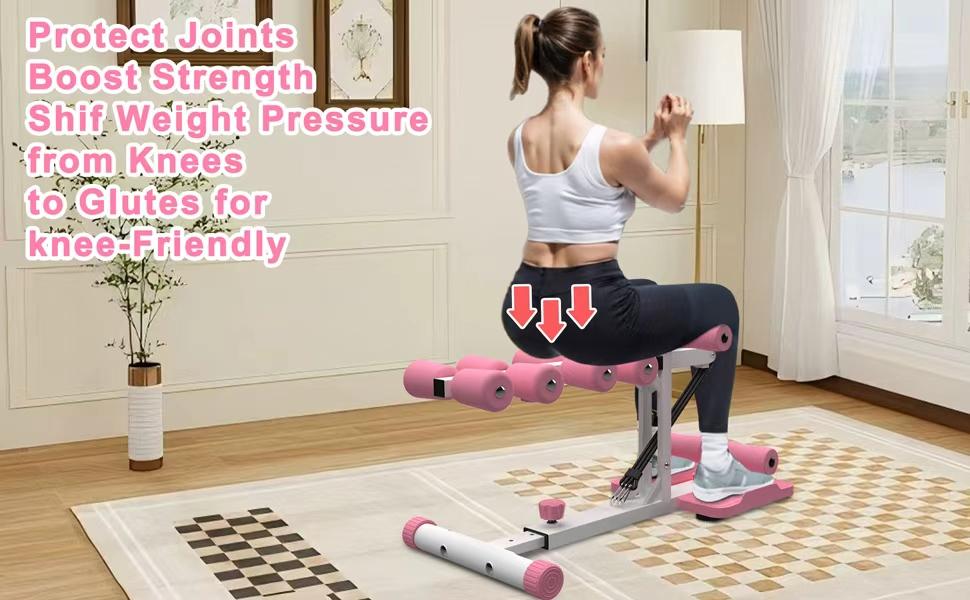 Deep Squat Machine, Glutes Trainer Machine, Core & Leg Exercise, Push Up Workout Equipment at Home Gym