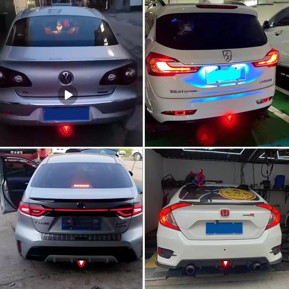 Car Motorcycle LED Brake Pilot Light Rear Tail Flash Lights Auto Warning Reverse Stop Safety Signal Lamp Led Blinker 12V