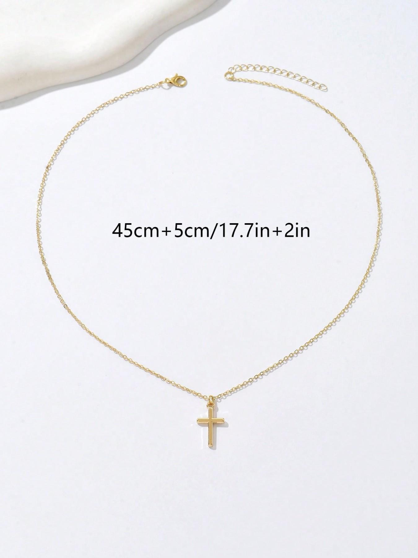 Women's Cross Necklace, Minimalist Religious Jewelry, Ideal for Daily or Outdoor Wear, Perfect Christian Women's Gift