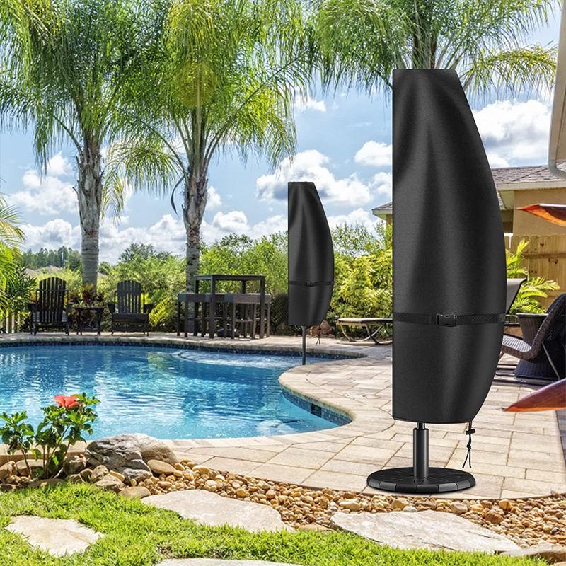 Outdoor Cantilever Umbrella Cover, Waterproof Patio Parasol Cover, Banana Straight Style, All-Season Parasol Umbrella Protection