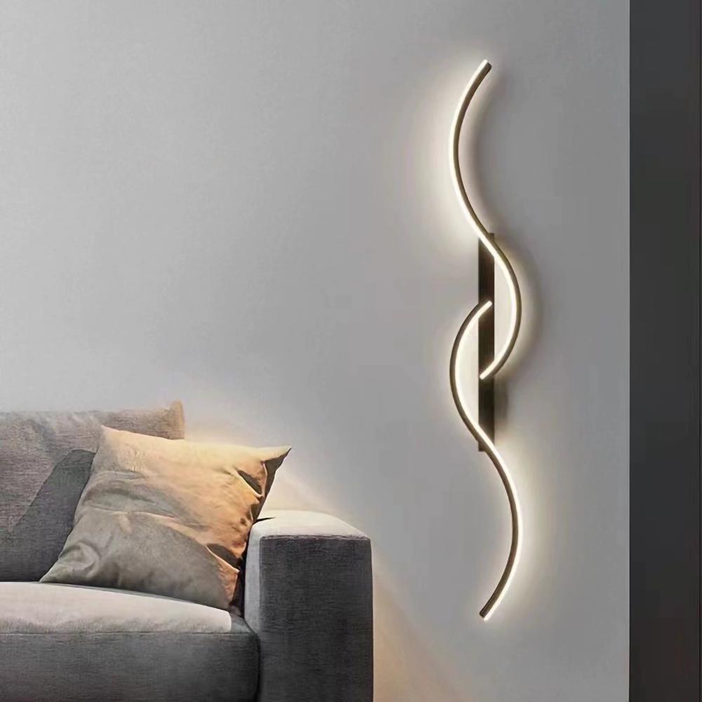 Modern LED Wall Light with Remote Control, Adjustable Dimmable Lamp for Living Room Bedroom Office Restaurant Indoor Decoration, Led Lighted