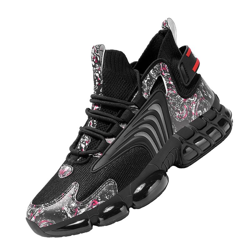 Men's Breathable Casual Trainers - Mesh Shock-Absorbing Heightening Shoes, Anti-Slip Wear-Resistant for Professional Sports Training, Breathable Mesh Casual Trainers, Athletic Casual Trainers