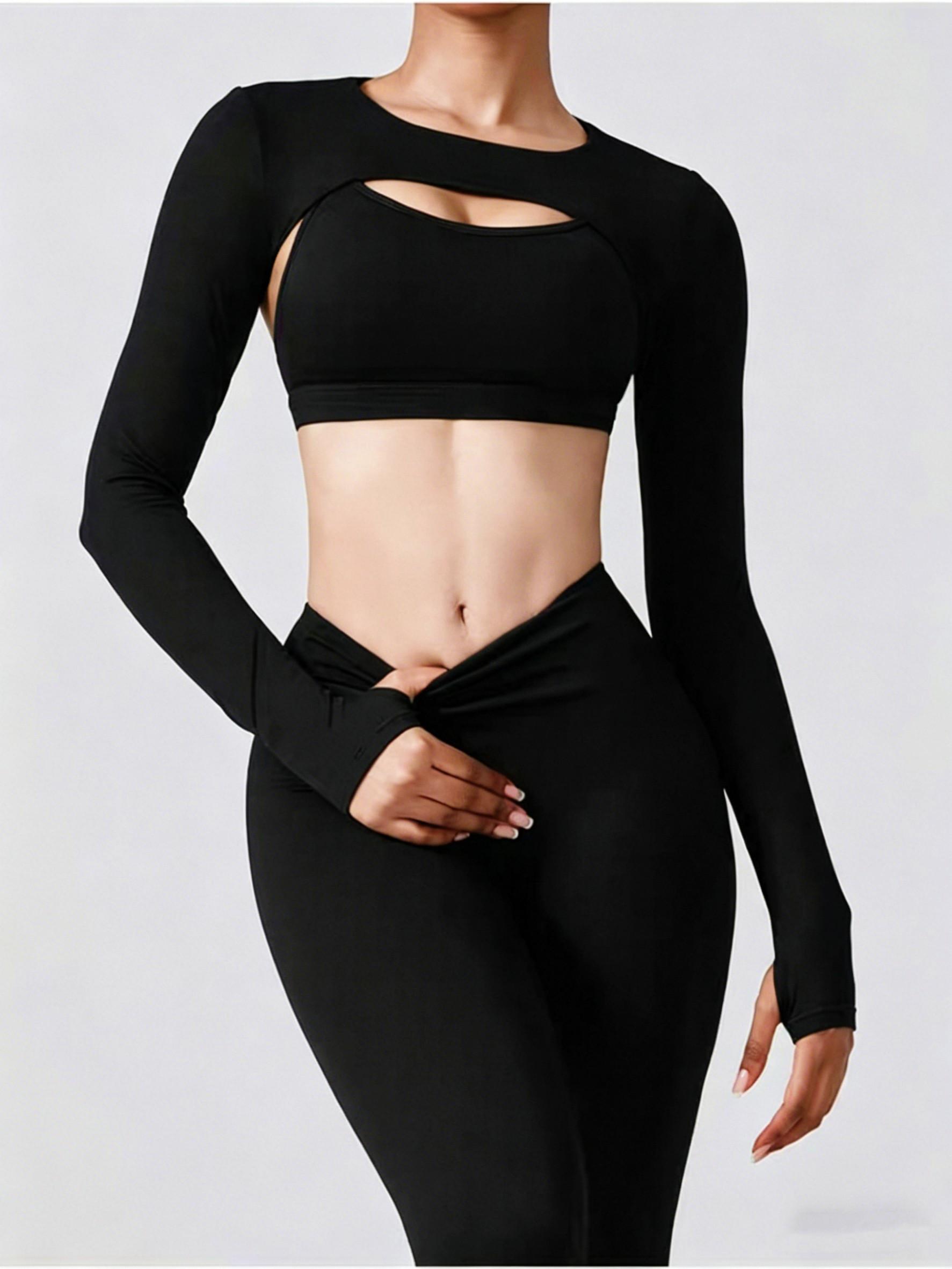 1 Piece Women's Summer Solid Color Sun Protection Body Shaping Shawl Arm Sleeves, Thin Shoulder-connected Sleeve Cardigan with Off-shoulder Design, Fashionable High Elasticity UV Protection Shawl, Suitable for Fitness, Yoga, Cycling and Golf