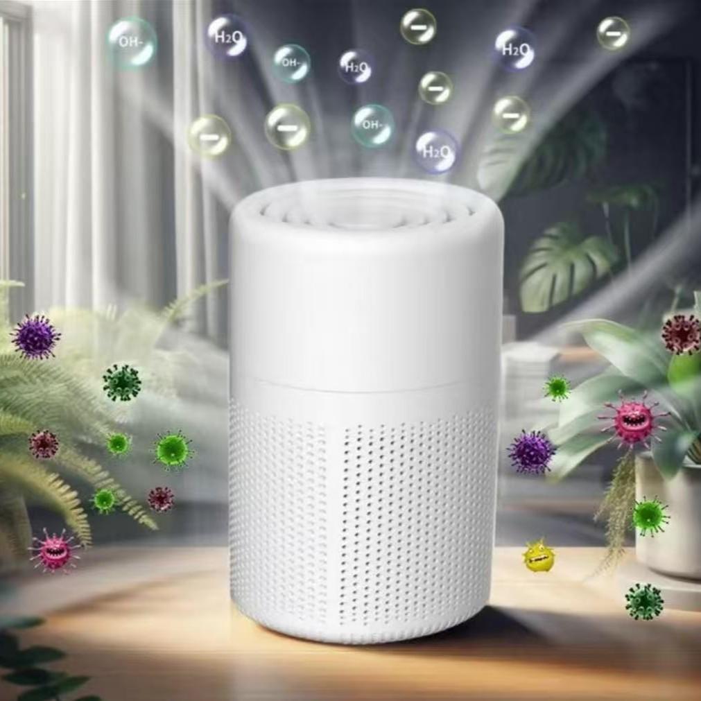 Portable USB Powered Air Purifier with Low Noise, Hepa Filter, Multifunctional Air Cleaner for Home Office Living Room