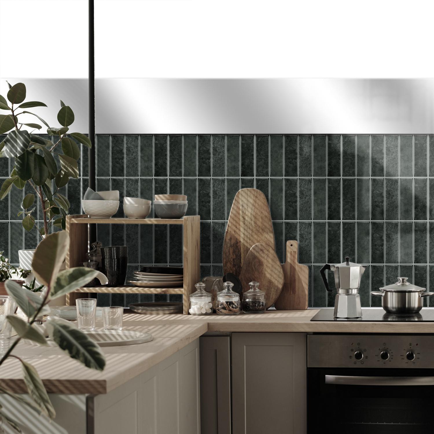Kitchen Marble Backsplash Wallpaper, Peel and Stick Waterproof Oilproof Wall Tiles, Universal Flat Sticker for Kitchen Walls