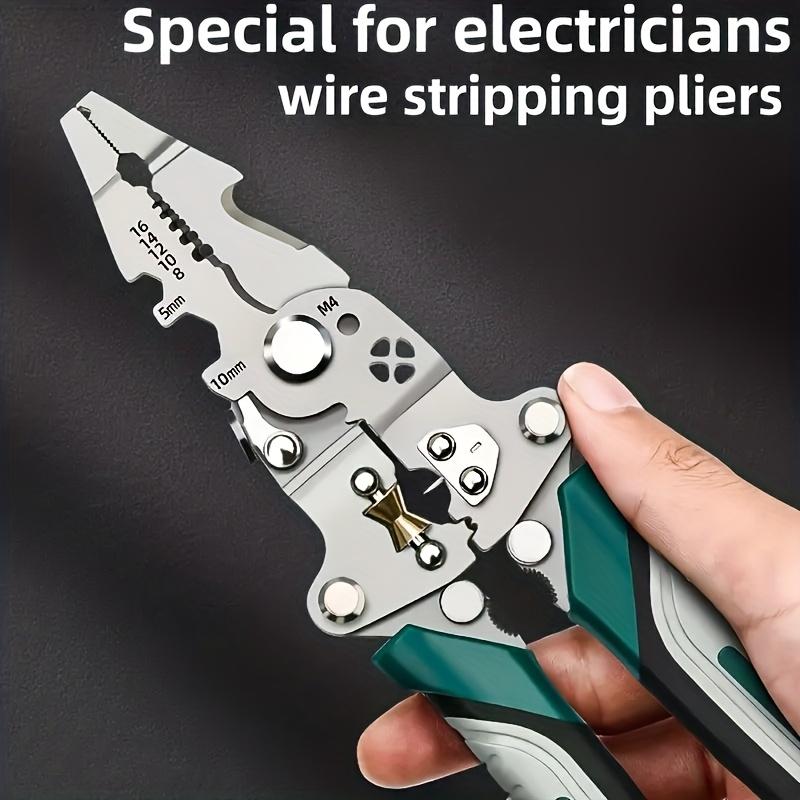 1pc foldable multifunctional wire stripping pliers+wire stripping folding knife, one pliers is multi-purpose, wire stripping and wire cutting functions, professional electrician tools, household gadgets, Wirecutters, Hand Tools, DIY Tools, Hardware