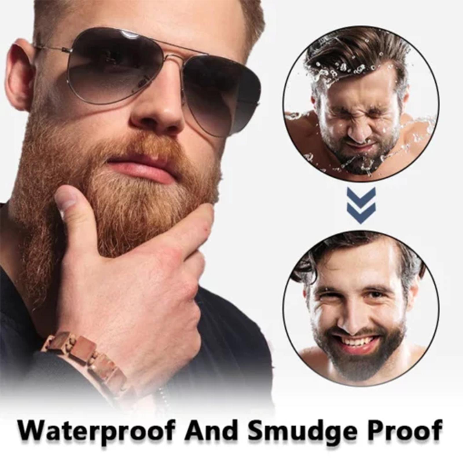 1PC Beard Pen Filler for Men – Waterproof, Sweatproof, Long-Lasting Beard & Hairline Filler – Natural Finish for Beard, Mustache, Scalp, Patch Cover – Includes Beard Brush – Ideal Gift for Father, Husband, Boyfriend Grooming Makeup Facial Lash Cosmetic