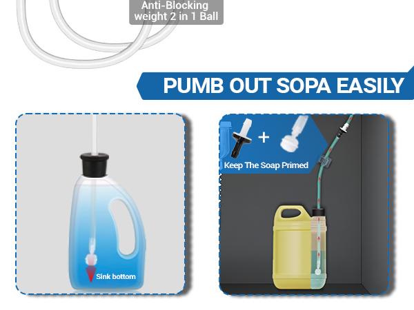 Yofidra Soap Dispenser for Kitchen Sink, Brushed Nickel Stainless Steel, 47” Tube Kit, Kitchen Bathroom Counter Space Available - Home Goods Bottle Black Colour