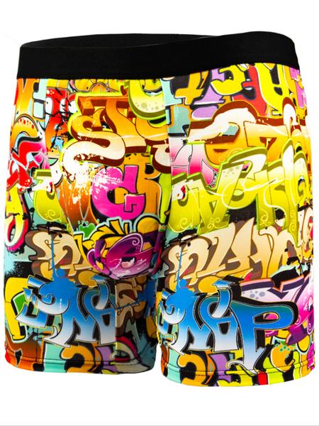 Men's Graphic Print Boxer Brief, Casual Comfy Breathable and Soft Underwear for Daily Wear, Mens Underwear for All Seasons, Undergarments