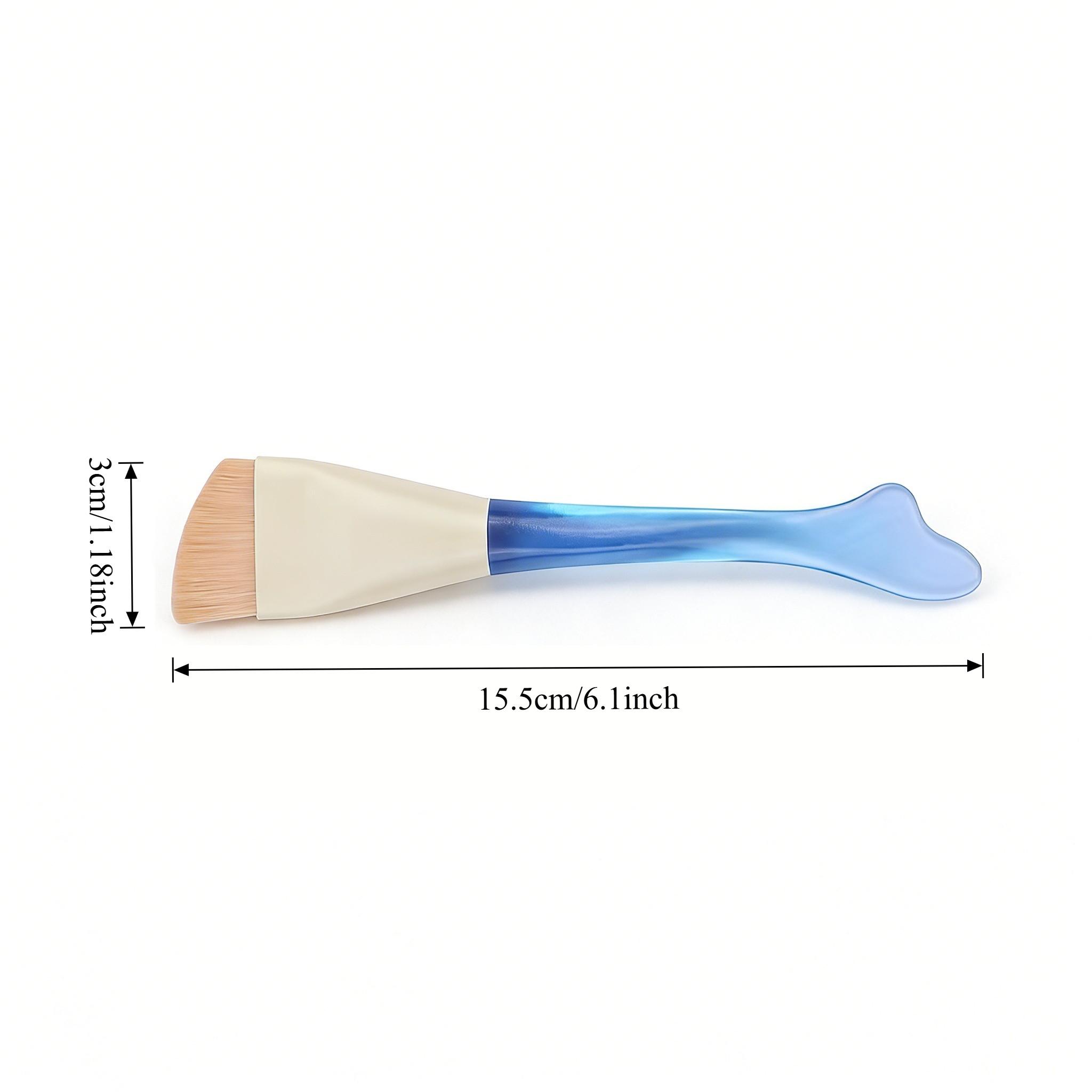 Fish Tail Foundation Brush, Thin Arc Flat Head Makeup Brush, One Stroke Design, No Powder, Smooth Tip, Ideal for Beginners