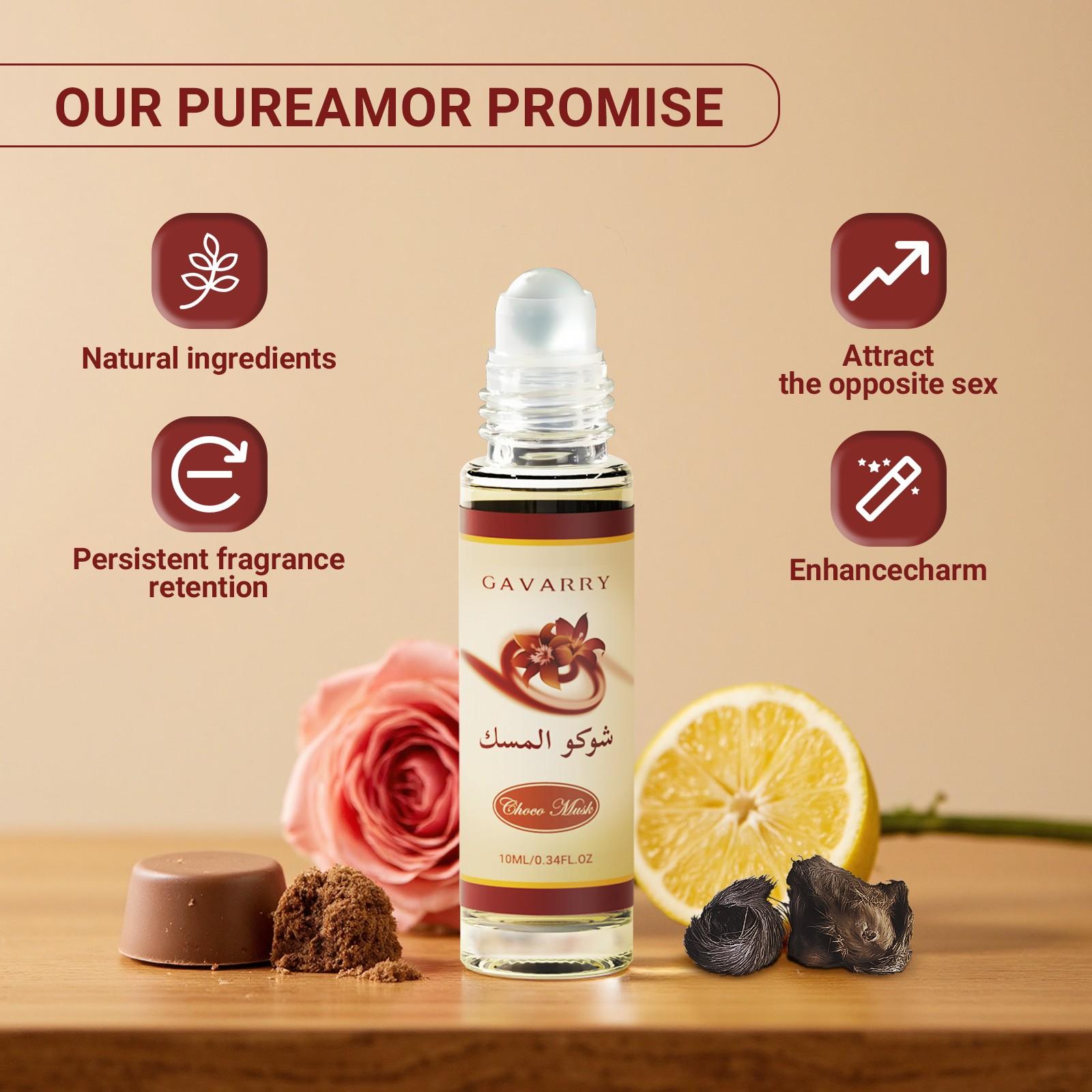 Women's Rollerball Perfume Oil, Oriental Food Chocolate Scent, Herbal Fragrance, Travel Size 10ML, Ideal for Dates, Parties, Daily Use