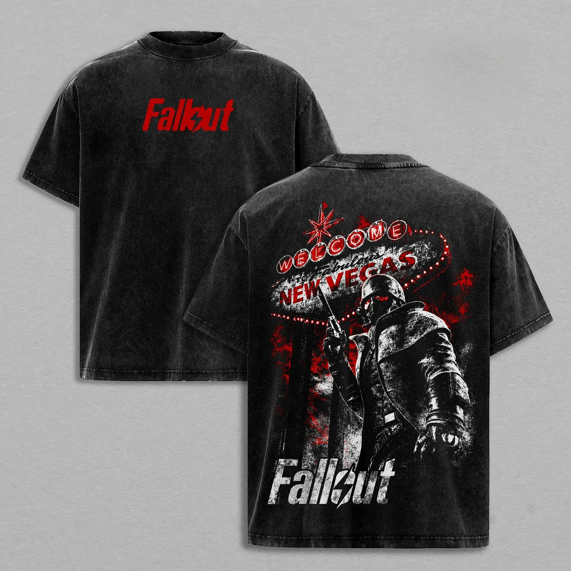 Men's Menswear Round Neck T-Shirt, Hoodie & Sweatshirt - Fallout New Vegas Post-Apocalyptic RPG Apparel, Mojave Wasteland Art Ranger Graphic, Unisex Fit Retro Gamer Casual Heavy Cotton Top, Vault Survivor Fan Gift
