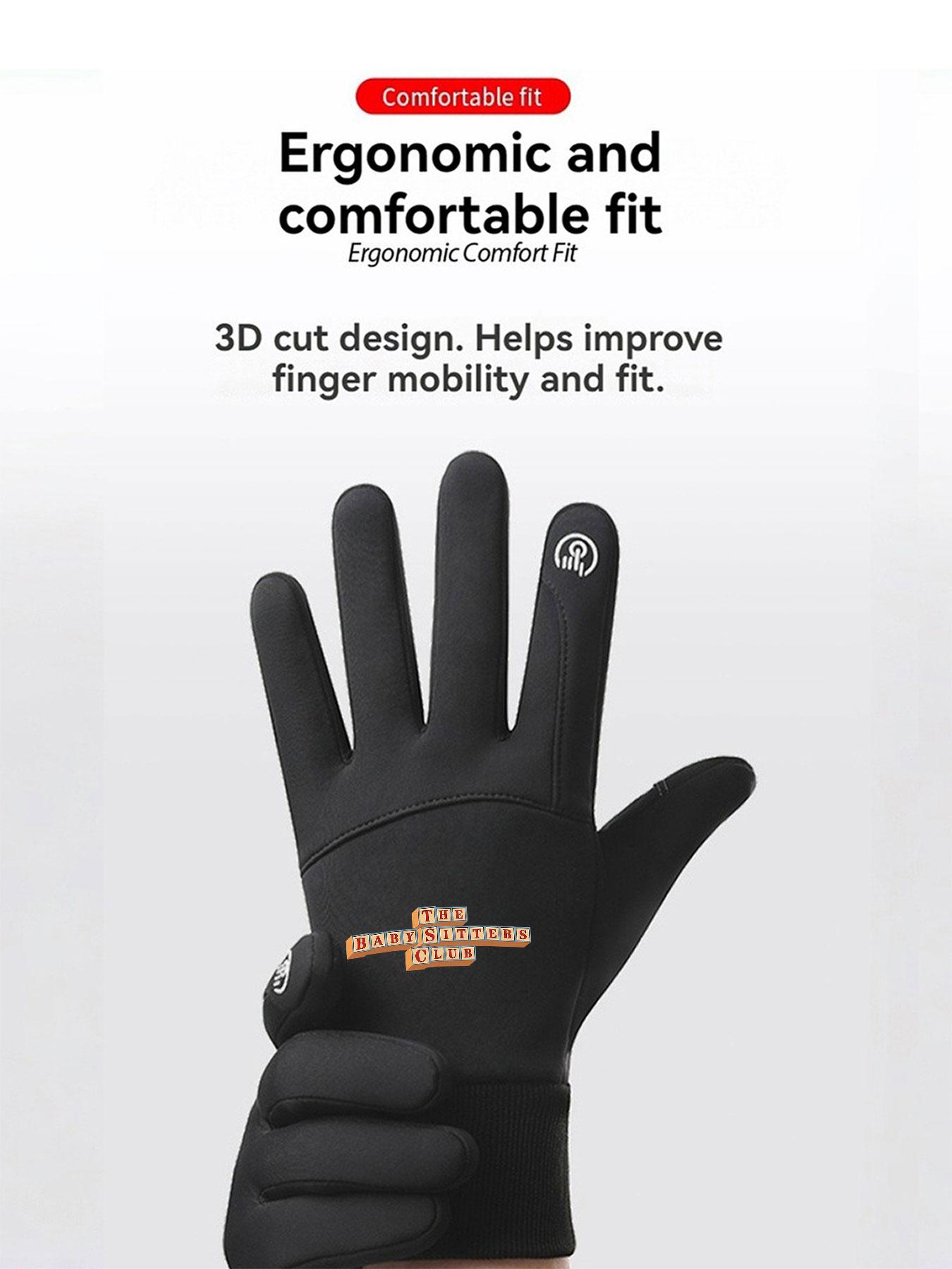 1pc with ableand THE BABYSITTERS CLUB Patch Design s winter gloves unisex winter gloves Touch Screen Soft Touch Running adult warm gloves keep warm holiday gifts Comfortable