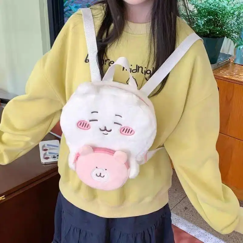 Kawaii Chiikawa Backpack Hachiware Usagi Cartoon Daypack with Coin Purse School Bag Student Daily Travel Shoulder Bag Gift