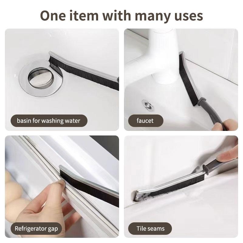 Mom's Ultimate Crevice Cleaner Pack 5 Multifunctional Hard Bristle Brushes for Tile Grout Window Tracks Hidden Grime Home Tools Gadgets Heavy Duty Handle Cleaning