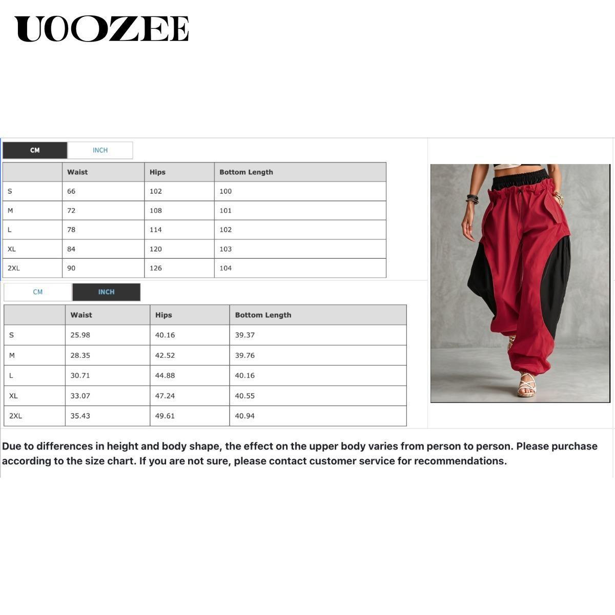 UOOZEE Women's Color Block High Waist Wide Leg Harem Jogger Pants - Polyester, Oversize, Smooth, Graphic, Colorful, Basics, Sporty Chic, Quick Dry, Wrinkle Resistant, with Pockets, Cold Wash, for Casual Streetwear, Coffee Dates, Clothes UOOZEE Women's Color Block High Waist Wide Leg Harem Jogger Pants - Polyester, Oversize, Smooth, Graphic, Colorful, Basics, Sporty Chic, Quick Dry, Wrinkle Resistant, with Pockets, Cold Wash, for Casual Streetwear, Coffee Dates, Clothes