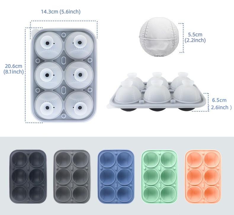 3D Baseball Ice Tray – Food-Grade Silicone Ice Mold, Reusable & Easy Release, Beer, Soda & Party Drink Accessory, Summervibes