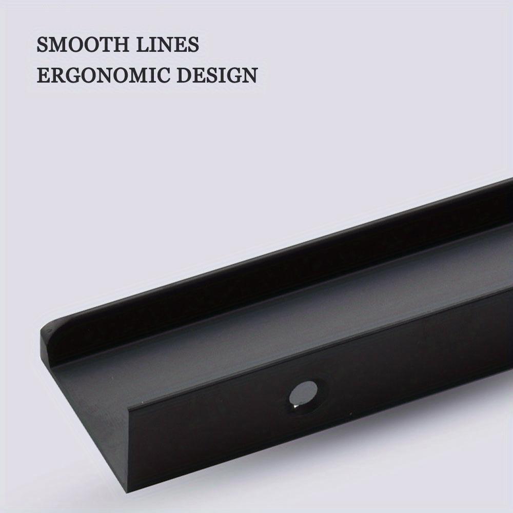 4PCS Zinc metal wardrobe drawer hardware kitchen embedded cabinet handle invisible finger edge door handle invisible handle Goldne / Black