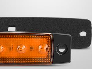 Nilight Side Marker Light 30PCS 3.8 Inch Amber Red White 6 LED Indicator Light Marine Boat  Vehicle