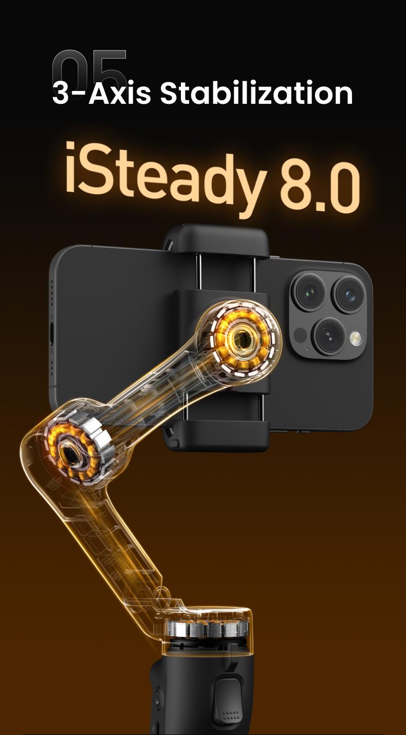 hohem iSteady X3 SE Gimbal Stabilizer for iPhone, Smartphone Foldable Gimbal with Detachable Remote Control, Portable Foldable 3-Axis Phone Gimbal for Android & iPhone17 series, Ideal for Travel Vlogging hohem iSteady X3 SE Gimbal Stabilizer for iPhone, Smartphone Foldable Gimbal with Detachable Remote Control, Portable Foldable 3-Axis Phone Gimbal for Android & iPhone17 series, Ideal for Travel Vlogging