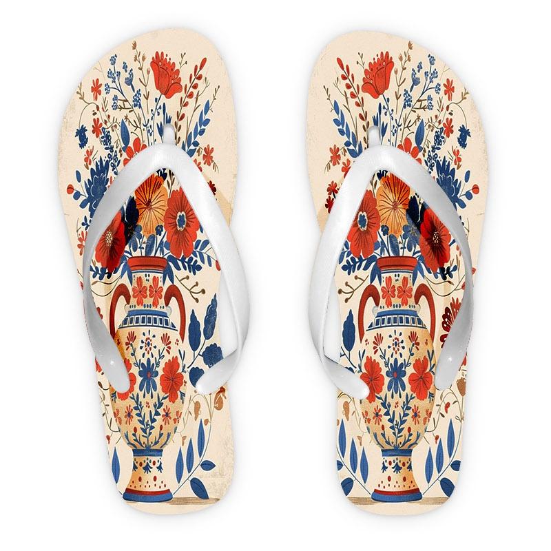 2026 Summer New Women'S Sandals, Open-Toe, Flat Heel, Folk-Art Floral Design, Available in Various Colors And Sizes, Perfect for Mother'S Day, Easter, Holiday Gifts, Year-Round Fashion Footwear, Women Shoes